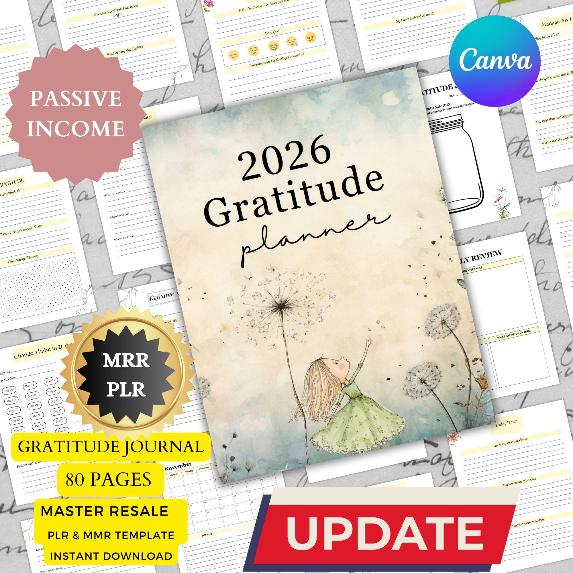 Master Resell Gratitude Journal , Canva Template,mrr & PLR Commercial ...