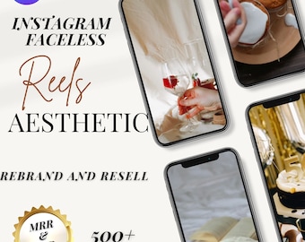 500+ Faceless Videos, Aesthetic Videos,Master Resell Rights, MRR, PLR, Faceless Instagram, Story Templates,Reels faceless templates