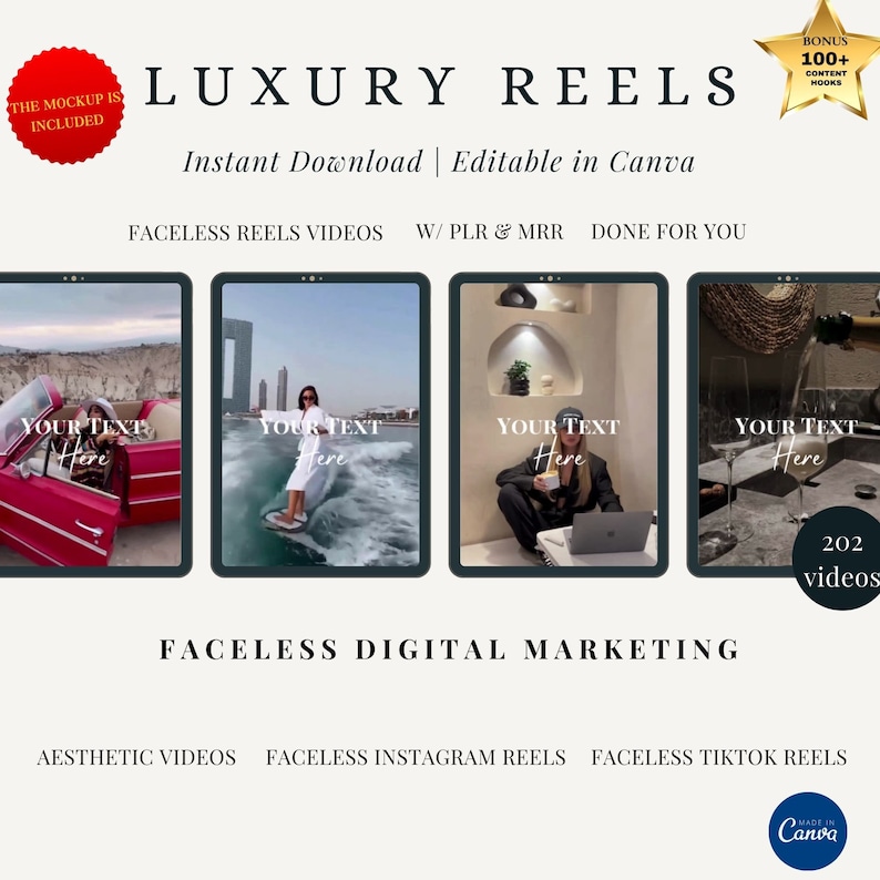 Rich luxury women reels Luxury rich women reels for instagram , Reels for tiktok instagram Instant Download Master Resell Rights, Travel image 3