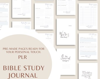 Printable Prayer Journal: Christian Bible Study, S.O.A.P. Sheet (PLR)