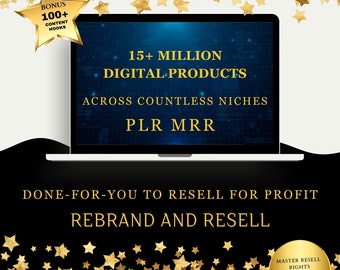 Paket mit über 15 Millionen digitalen Wiederverkaufsprodukten, ideal für passives Einkommen, mit Private-Label-Rechten und Master-Resell-Rechten (MRR) (PLR)