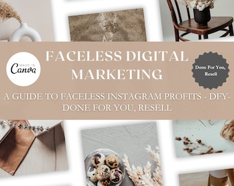 Faceless Instagram Marketing Guide: Resellable Canva eBook