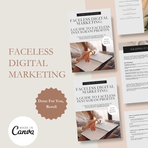 Faceless Digital Marketing: A Guide to Faceless Instagram Profits DFY Done For You, Resell. With Bonus Canva Book image 6