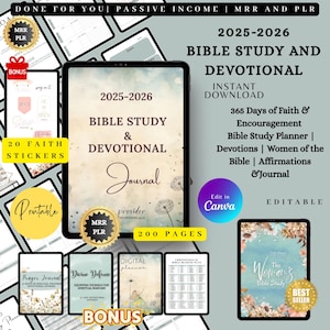 Diario de estudio bíblico y planificador de oración: Guía S.O.A.P. (Descarga digital PLR MRR)