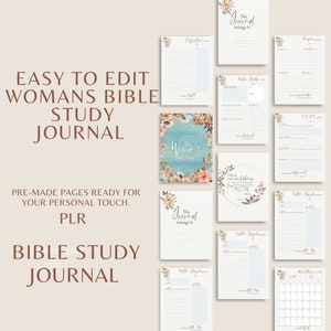 Prayer Journal Printable: Women&#39;s Bible Study with S.O.A.P. Sheet (PLR)