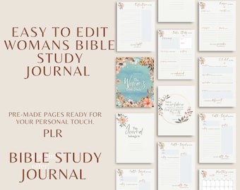 Prayer Journal Printable: Women's Bible Study with S.O.A.P. Sheet (PLR)
