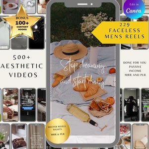 Faceless Videos, Men and woman Master Resell Rights,PLR Templates, Instagram Reels Stories,TikTok Video Stock,Digital Marketing Content, image 5