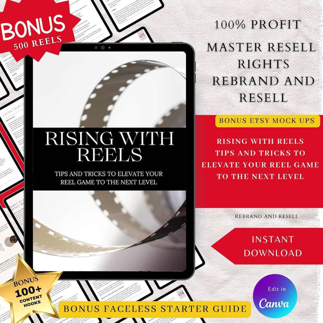 Faceless Digital Marketing: Rising With Reels - Master Resell Rights - Etsy