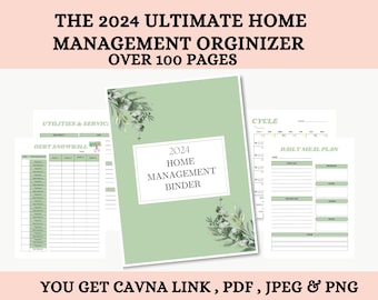 2024 Home Management Binder: Family & Life Organizer (PDF)