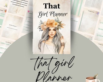 Dieser Mädchen-Planer, Digitaler Planer, Tages-, Wochen- & Monatsplaner, datierter Digitaler Planer, iPad Planner, EINFACHER PLANER