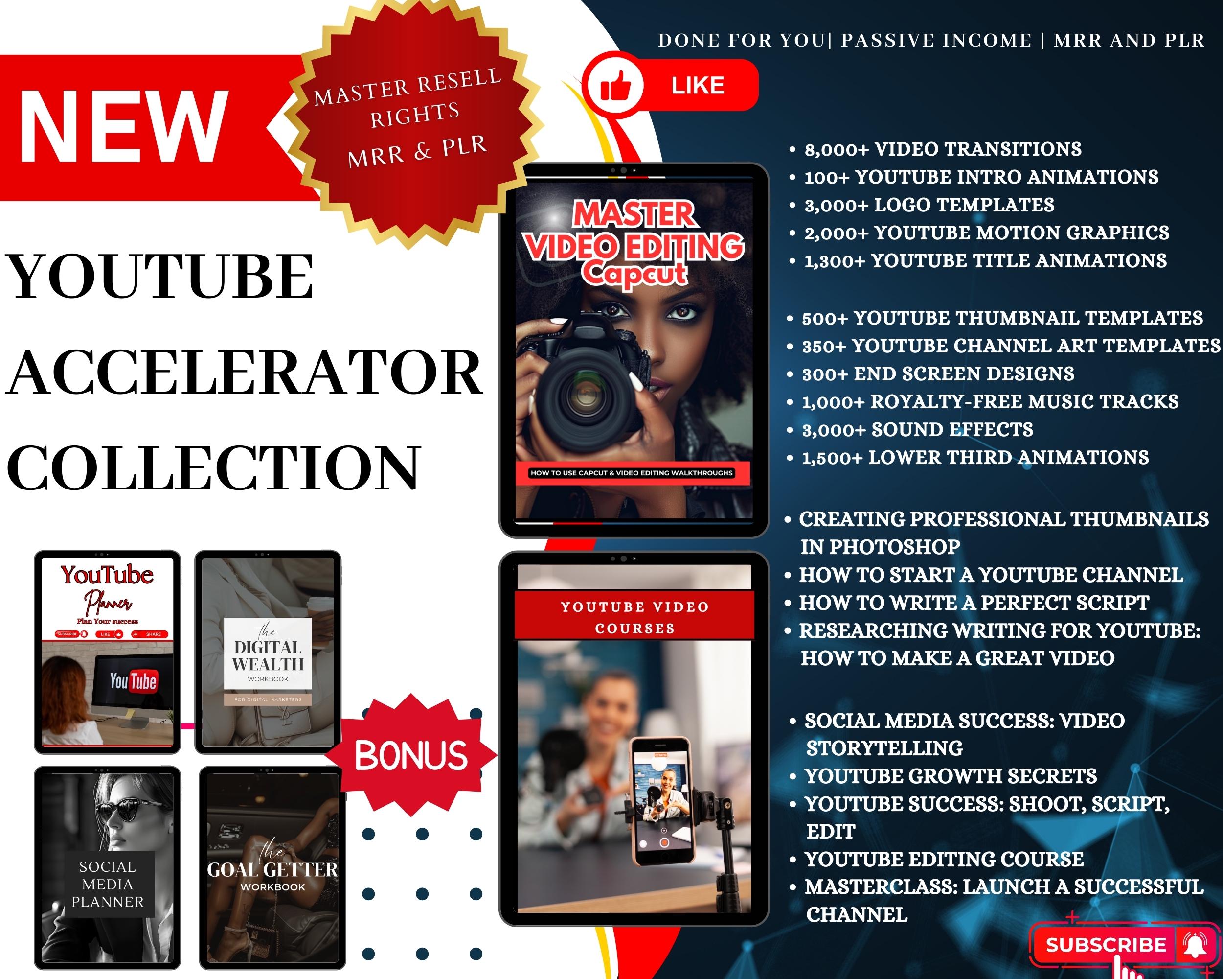 store product block YouTube Video Collection Great for YouTube Premium ,YouTube Accelerator,Master Resell Rights,Passive Income, Private Label Rights MRR PLR poster