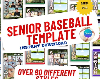 Customizable Baseball Template with Master Resell Rights  - Personalize and Showcase Your Team's Achievements! PLR and MRR