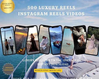 Faceless Marketing,Digital Luxury Reels for Instagram YouTube Tiktok,Digital Marketing,Passive Income,Master Resell Rights ,MRR PLR Included