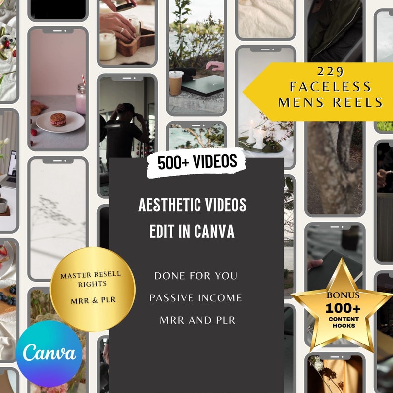 Faceless Videos, Men and woman Master Resell Rights,PLR Templates, Instagram Reels Stories,TikTok Video Stock,Digital Marketing Content, image 8