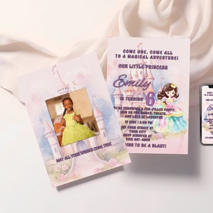 Printable Princess Birthday Card Template 5x7 Editable Photoshop Printable Princess Birthday Card Template 5x7 Editable Photoshop