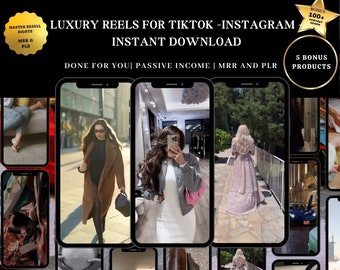 500 Luxury Women Reels for Instagram | Instant Download, Faceless Videos, Tiktok  YouTube Shorts | MRR & PLR Included,Passive Income