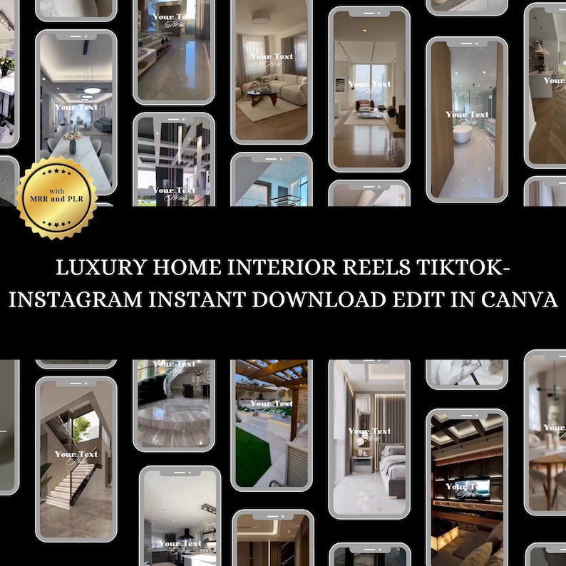 Luxury Home Interior Reels: Instagram TikTok MRR PLR (Digital Download) image 4