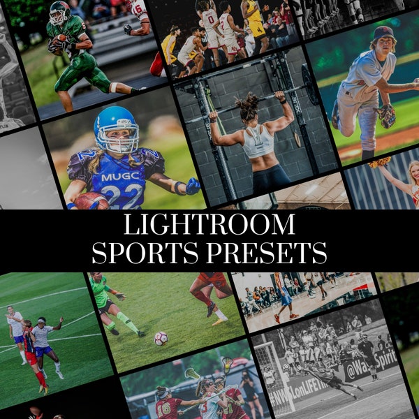 Desktop and Mobile Lightroom Sports Presets for Athletes, Sports Fans, Football, Hockey, Baseball, Soccers Presets, sports photographer