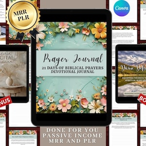Bible Study Guide 21 days of prayer PLR  MRR Bonus  Planner - Prayer Journaling - Bible Study Printable - Done for you, Master Resell Rights
