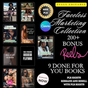 Faceless Marketing PLR Bundle: Digital Products with Master Resell Rights
