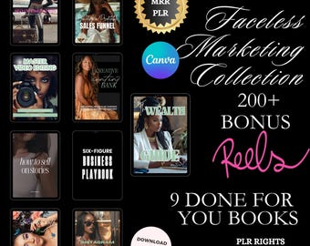 Faceless Marketing PLR Bundle: Digital Products with Master Resell Rights
