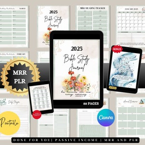 2025 Bible Study Journal: Prayer & Reading Plan (PLR MRR)