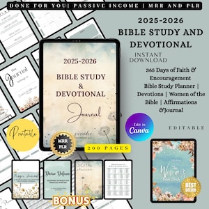 Bible Study Journal & Prayer Planner: S.O.A.P. Guide (PLR MRR Digital Download)