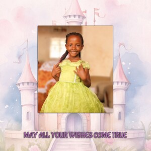 Printable Princess Birthday Card Template 5x7 Editable Photoshop ...