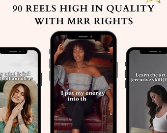 90 Faceless Videos | Aesthetic Videos | Master Resell Rights | MRR | Done For You | DFY | Faceless Instagram Account | Story Templates |