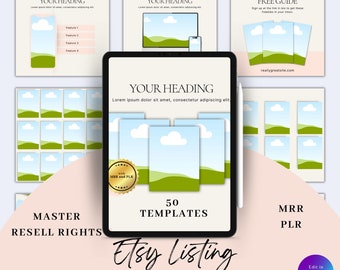 Etsy Listing Digital Product Mockups, Canva Device Mockup, Etsy Shop Template, Master Resell Rights,PLR,MRR, Done for you, Passive income