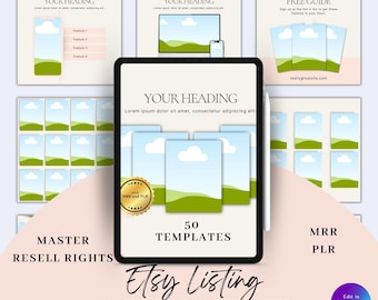 Etsy Listing Mockups: Canva Device Templates with MRR & PLR
