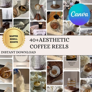 Instagram Faceless Coffee Reels with MRR and PLR | Content Library | Done-For-You Aesthetic Videos for IG & TikTok