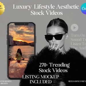 Luxury Female Aesthetic Stock Videos  reels for instagram, Faceless Reels for tiktok instagram Instant Download Master Resell Rights,PLR MRR
