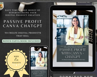 Passive Income Ebook: Canva & ChatGPT Guide with Resell Rights (Digital Download)