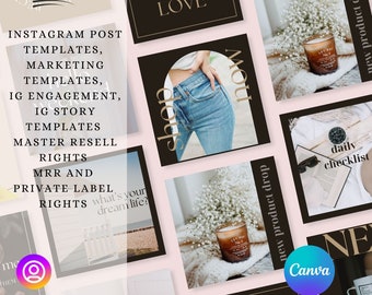 Engagement Instagram Post Templates,Marketing Templates, IG Engagement, IG Story Templates Master Resell Rights MRR and Private Label Rights