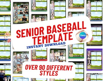 Create a Memorable Senior Night Gift with Our Customizable Baseball Template - Personalize and Showcase Your Team's Achievements!"