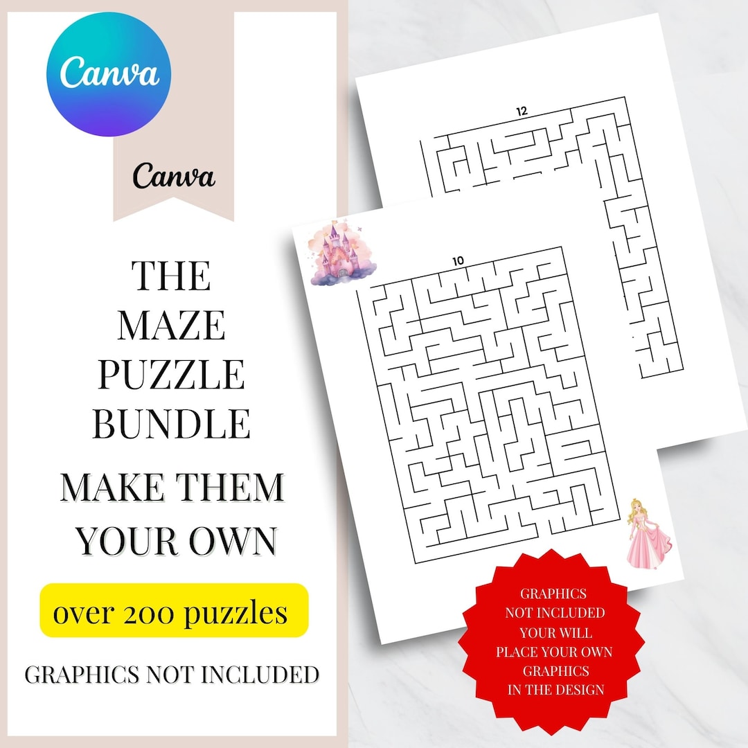 200 Maze Puzzle Printable Book Medium Maze Puzzles for Adults Maze ...