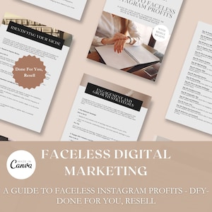 Faceless Digital Marketing: A Guide to Faceless Instagram Profits DFY Done For You, Resell. With Bonus Canva Book image 7