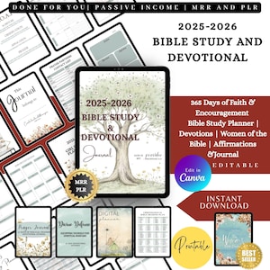 Prayer Journal Printable: S.O.A.P. Bible Study, Devotional Planner (PLR MRR Digital Download)