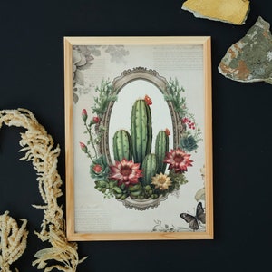 Poster im Vintage Stil | 18x24 | Hohe Auflösung 300 DPI | Wüste botanische Kunstdruck | Digitaler Download | Druckbare Kunst