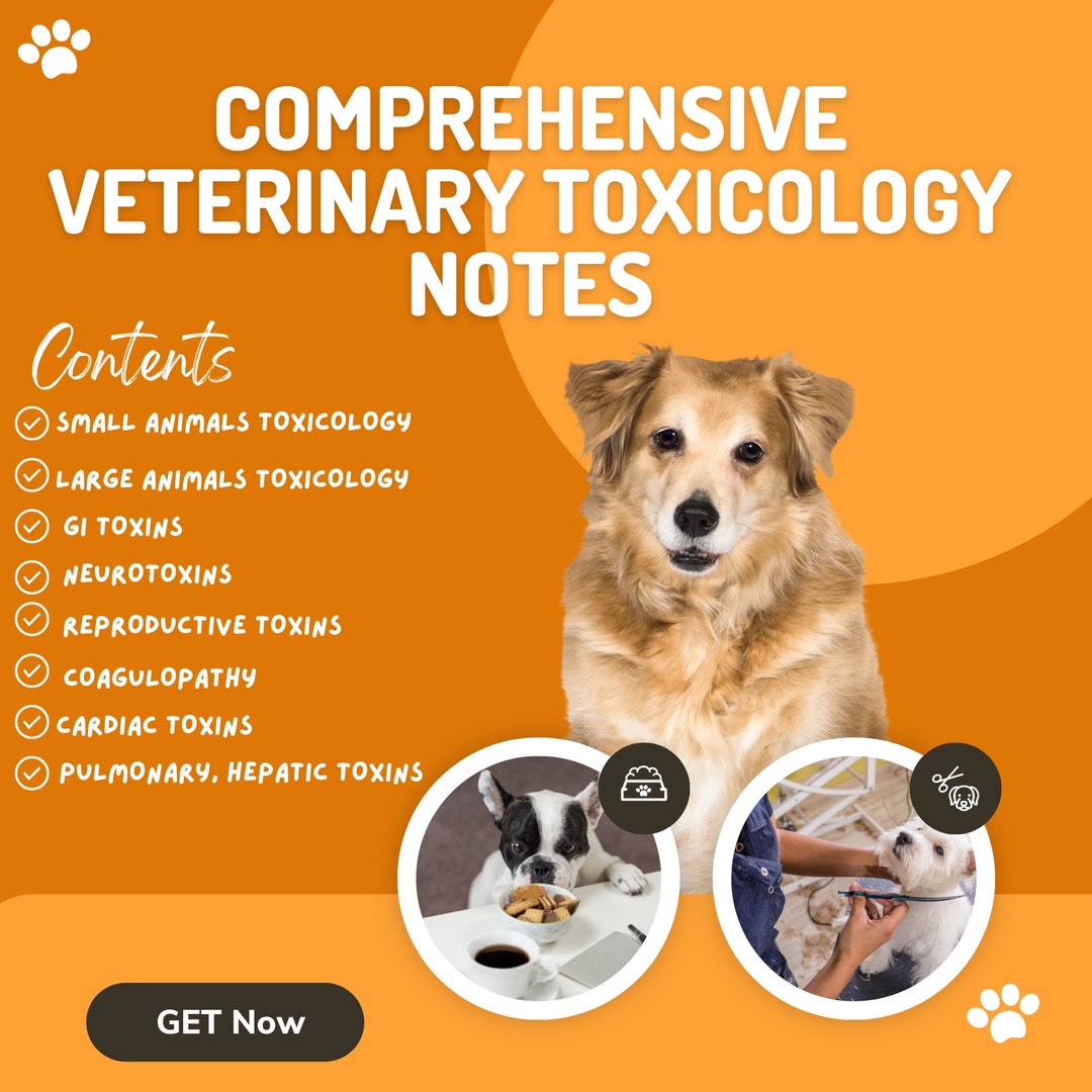 Comprehensive Veterinary Toxicology Notes BCSE and NAVLE Etsy