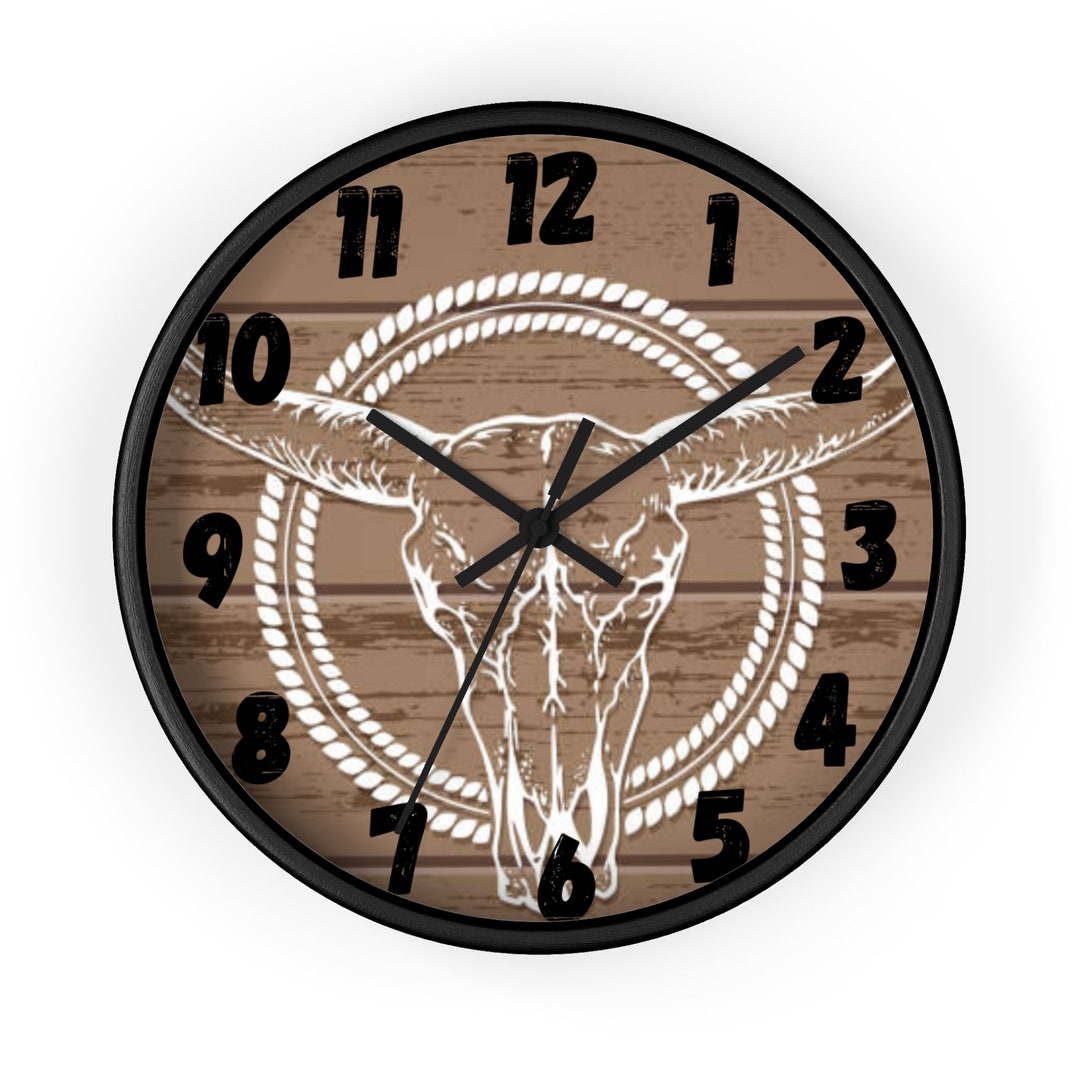 Western Wall Clock Etsy