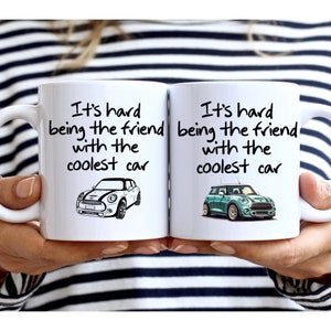Mini lovers mug, comes in five variations. Ideal gift for Mini drivers who are looking for Mini accessories. Personalised 11oz ceramic cup.