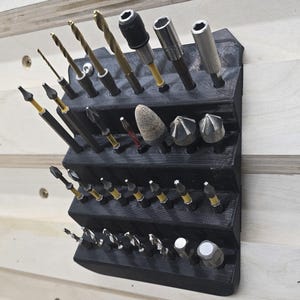 French Cleat Tiered Bit Rack
