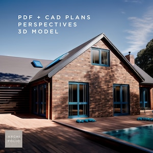 Modern House Plan and Design, 142.4 sqm/ 1530 sqft, 2 Storey, 3 bedrooms, 3 bathrooms, Basic Construction Plans CAD + PDF, 3D Model