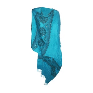 Châle décoratif pour soirée formelle, écharpe châle, châle brodé, confortable, idéal pour un usage quotidien, élégant et résistant, cadeau pour elle