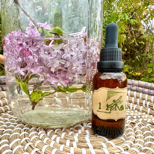 Wildcrafted Lilac Flower Essence, Flower Therapy, Solar & Full Moon Infused, Small Batch Crafted, Plant Medicine