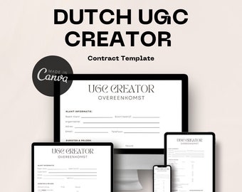 Dutch UGC Creator Contract Template - UGCdesign