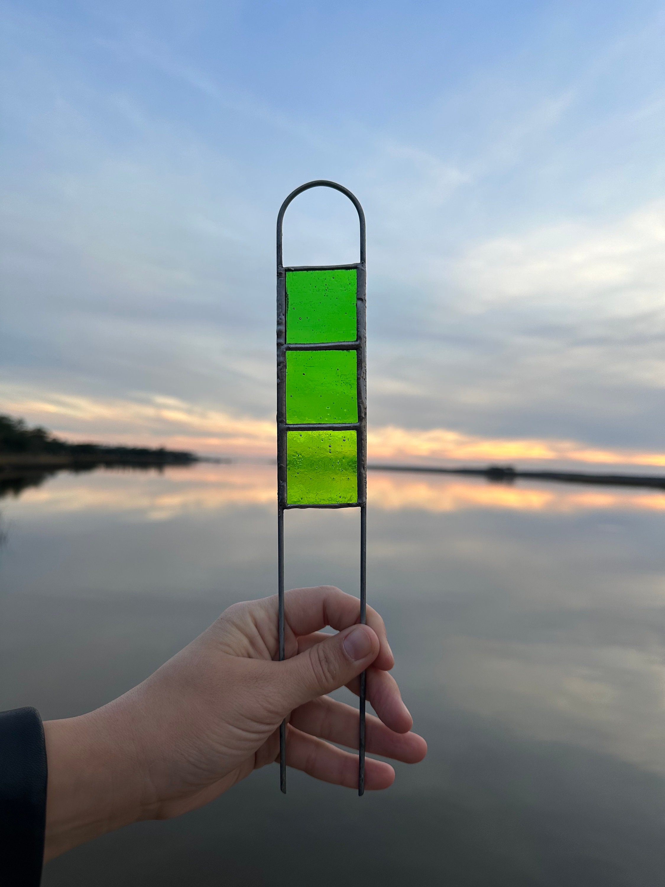 Stained Glass Planter Stake Etsy