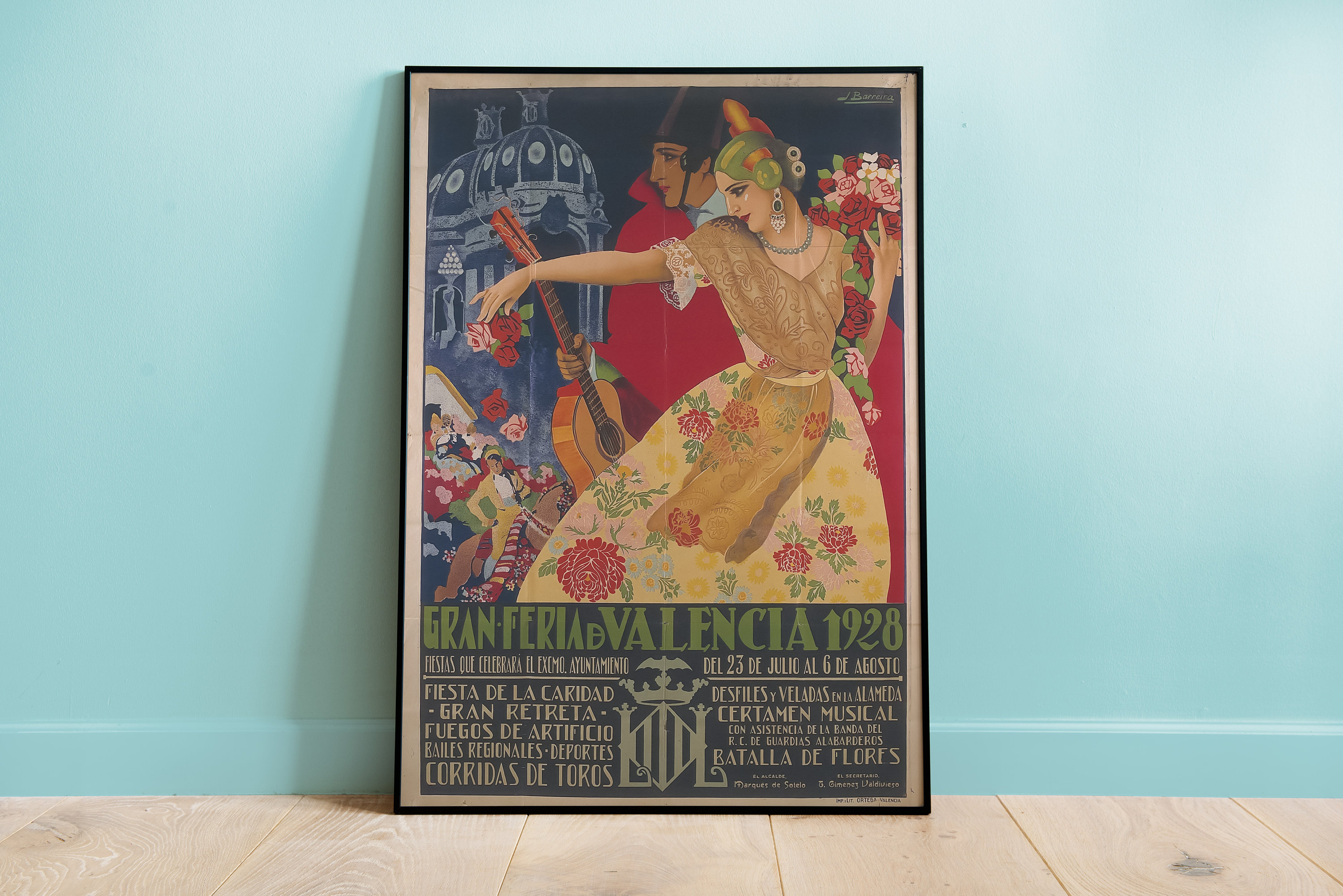 Gran Feria de Valencia 1928 Poster | Vintage Poster Collection | Handmade Retro Travel Posters | Nostalgic Wall Art | Vintage Decor
